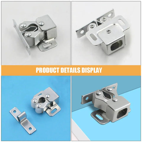 Eight Steel Double Roller Ball Latches For Cabinet Doors And Closet Cupboards Built To Last With Secure Spring Loaded Closure