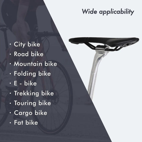 Seat Post For BMX And Fixed Gear, Chrome Molybdenum Steel, compatible with various bike types, rear floating design visible