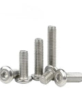 304 Stainless Steel Flat Hex Socket Head Furniture Rivet Bolts Set M3 To M8 For Woodworking, 20mm Length, multiple sizes shown