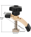 Adjustable Mini Hold Down Clamps Kit For Desktop CNC Engraving, Aluminum T Track Clamps, 0 To 45mm Range, close-up side view