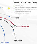 Wiring diagram showing connections for Vcyopn 12V 24V Wireless Winch Remote Control Kit, including positive and negative wires.