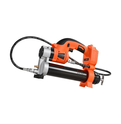 Cordless Grease Gun 80,000 PSI 20V Electric Tool Only, high pressure boost, variable speed, flexible and rigid hoses visible