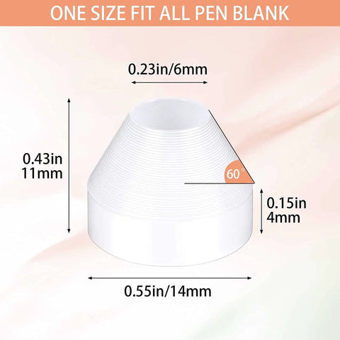 20 Pcs Pen Bushings Set For Finishing And Turning Projects Nonstick White Synthetic Bushings Easy To Clean For Woodturning Enthusiasts Professionals And Hobbyists Wide Application