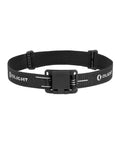 Oclip Series Headlamp Strap with 160° Rotatable Light Holder, black nylon, for Oclip Pro S, Pro, Ultra, front view
