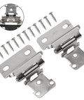 Soft Close Overlay Cabinet Hinges Steel 2 Pack Black Silver Clip On Cabinet Door Hinge For Half Overlay Furniture Hardware