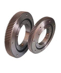 Heavy Duty External Gear Rotary Bearing For Hanging Turntables, dual sizes with gear teeth for low friction, built tough design.