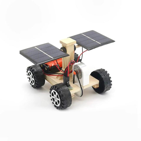 DIY robotic car with solar panels powered by 3 Piece 5V DC Motors With 6000 RPM Mini Electric Motors With 10cm Wire Leads