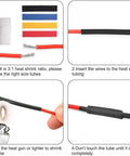164Pcs Heat Shrink Tubing Kit With 8 Sizes Electric Insulation Tubing being applied to wires with heat and lighter shown.