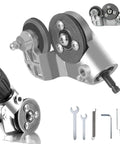 Beefy Titanium Coated Drill Nibbler Attachment For Sheet Metal Cutting Tool Heavy Duty Metal Cutter Drill Attachment With Adapter For Iron Steel Copper Aluminum White Sheet 1 Pc