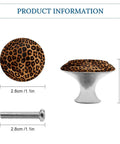 Dead Slick Stainless Steel Cheetah Leopard Round Cabinet Knobs And Hella Tough Metal Drawer Pulls For Modern Kitchen Cabinets And Closet Doors Rust Resistant Hardware Kit Includes Two Pieces with dimensions.