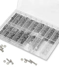 All-In-One Eyeglasses Repair Kit With Over 1000 Screws, organized case of assorted metal screws and parts for repairs