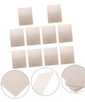 Microwave Mica Sheets For Oven Replacement Heat Resistant Insulation Plates Easy To Cut To Fit Your Microwave Protects Against Food Debris And Oil Splashes 10 Pack shown, with close-up of texture and edge detail.
