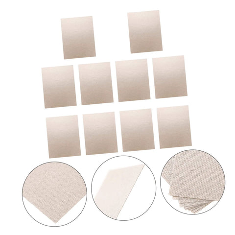 Microwave Mica Sheets For Oven Replacement Heat Resistant Insulation Plates Easy To Cut To Fit Your Microwave Protects Against Food Debris And Oil Splashes 10 Pack shown, with close-up of texture and edge detail.