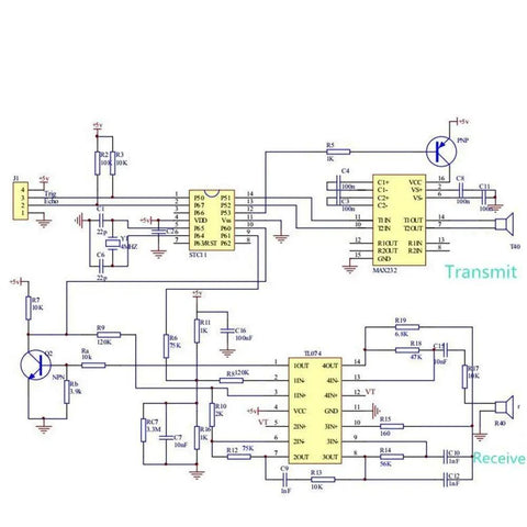 Schematic diagram showing circuit design for HC SR04 Ultrasonic Sensor Distance Module For Arduino Mega Nano Robots And DIY Projects Accurate 2cm To 500cm Range High Precision 0.3 cm Fast Stable Readings For Robotics XBee ZigBee Compatible