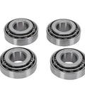 Durable Tapered Roller Bearing Kit For Trailer Wheel Hub 0.75 Inch Easy Install Tapered Inner And Outer Races Precision Fit Heavy Duty Trailer Axle Bearings For Smooth Quiet Operation, four steel bearings
