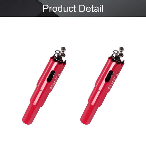 Bi Metal Hole Saw 15mm Kit With 25mm Opening Depth And 10mm Triangular Handle for cutting wood, metal, plastic, fiberboard, 2 pcs