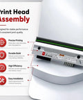 Legit 203Dpi Thermal Printer Printhead Replacement For Datamax H4212 And A4212 Direct Drive Print Engine showing print head assembly.