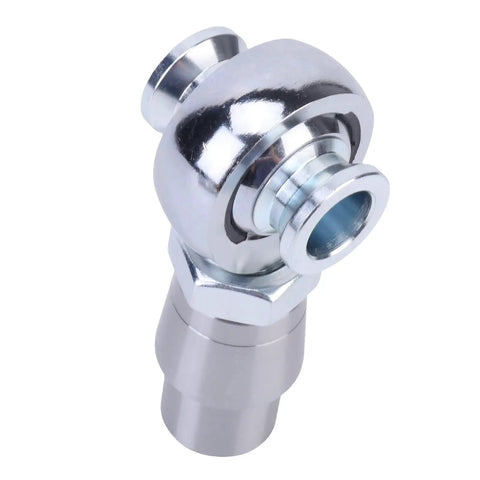 3/4 Inch Premium Steel Heim Joint Kit With Left And Right Acme Thread Rod Ends For Street Builds That Roll Straight showing a chrome linkage end.