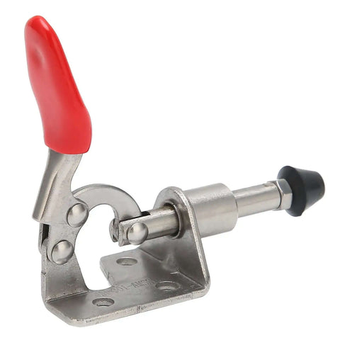 Stainless Steel Toggle Clamp With Quick Release, Heavy Duty Welding Fixture Hand Tool for metal plates in side view
