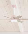 44 Inch Indoor Ceiling Fan With Led Light And Remote Control For Quiet Operation Energy Efficient Led Lighting 6 Blades Standard Mount Ideal For Bedroom Living Room Kitchen Blush Pink Finish