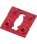 Red spacer from GSP-24 24 Piece Twist-Apart Switch And Receptacle Spacers, Red Pro Grade Electrical Spacers For Switches And Outlets