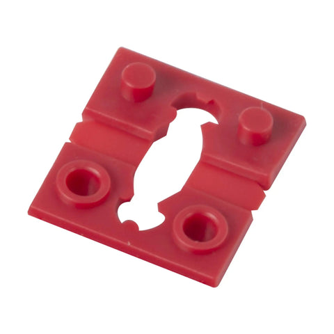 Red spacer from GSP-24 24 Piece Twist-Apart Switch And Receptacle Spacers, Red Pro Grade Electrical Spacers For Switches And Outlets