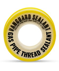 Heavy Duty Gas Pipe Thread Seal Tape PTFE Yellow Teflon Tape for Gas Fittings 260 Inch Length Half Inch Size spool close-up