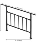 Heavy Duty 4 Step Stair Rail With Integrated Safety Fence And Rock Solid Steel Handrail For Outdoor Indoor Stairs dimensions 135cm x 91.5cm x 94cm.