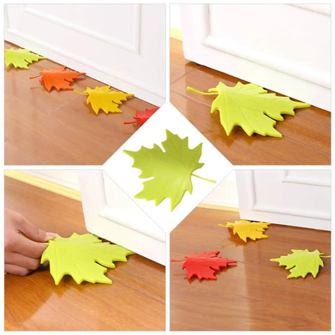 Maple Leaf Door Wedge Stops Four Pack for slam free doors and floor protection made from sturdy PP material, assorted colors