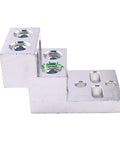 Heavy Duty Mechanical Stacked Lug 500 Kcmil-4, 600 MCM-2 Wire Range 13/32 Inch, 4 Primary Ports, 2 Mounting Holes, New CU9AL 600T-4