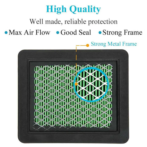 Honda GCV160 Air Filter Tune Up Kit With Spark Plug 17211-ZL8-023, close-up of green air filter with strong metal frame