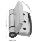 Heavy Duty Stainless Steel Toilet Partition Hinges With Spring Return And Silent Close Installation Hardware Included
