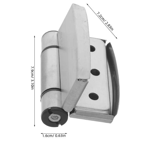 Heavy Duty Stainless Steel Toilet Partition Hinges With Spring Return And Silent Close Installation Hardware Included