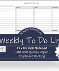 Weekly To Do List Planner Notepad For Stay On Top Pros And Busy Bees, 60 Page Task Pad with top and low priority checkboxes, 8.5 x 11 size