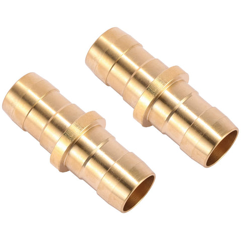 Brass Garden Hose Repair Connector With Clamps Fits Three Fourth Inch Or Five Eighth Inch Hoses Durable Stainless Steel Clamps