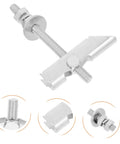 12 Piece Toggle Bolt Kit For Drywall And Brick Walls With Heavy Duty Carbon Steel Anchors, lightweight galvanized design close-up