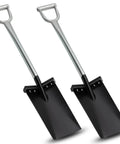 Two Pack All Steel D Grip Shovels With 13 Inch Blades And Removable Footpads For Digging Planting And Pruning Seedlings