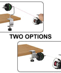 Two options of Portable Fishing Line Spooler Winder For Spinning And Baitcasting Reels Table Clamp Spool Holder With Tensioner Easy Spooling.