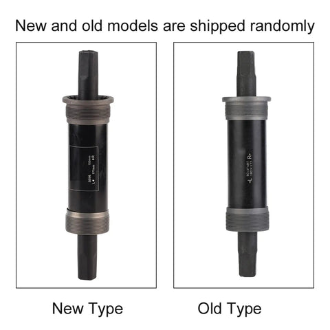 Stainless Steel Fat Bike Bottom Bracket Square Taper For BSA Shell, New and Old Models with 34.798mm Cups, Side by Side View