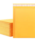 Stack of Kraft Bubble Mailers 8.5x11 Inch Self Sealing Padded Envelopes Yellow Pack Of 50 Built Tough For Shipping Small Parcels