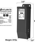 Dimmable LED Driver And 12V 100W Magnetic Power Supply, shown with dimensions and weight, converts 120V AC to 12V DC.