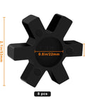 8-piece black rubber spider center inserts for L-jaw coupling set