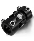 Pro Grade 1 Inch Round Black Steering Universal Joint Shaft For Gearheads, 83mm Total Length, 4000 RPM, 35 Degree Swing