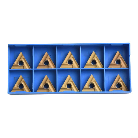 Indexable Carbide Turning Inserts TNMG160404R-ES TNMG331 in blue box, triangular, high performance for lathe tools, steel and cast iron machining