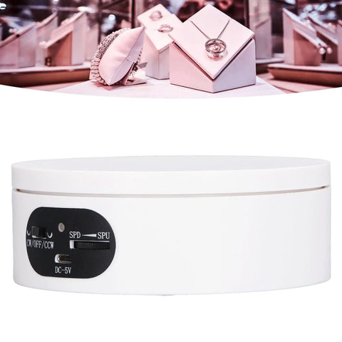 Smart Motorized Rotating Display Stand With Smooth 360 Spin For Pro Photo Shoots showing control panel and clean white design.