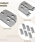 Stainless Steel Slab Clamping Plates 6 Pcs 4 3 By 2 Inch Sawtooth Metal Fastening Tool for CNC Hold Down Woodworking Jobs That Stay Put And Prevent Warping During Projects serrated edge detail.