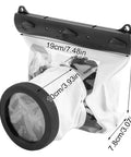 Waterproof Underwater DSLR Housing Case For Canon And Nikon Cameras 20 Meter Depth Floating Sealed Cage with measurements