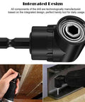 105 Degree Angle Socket Adapter 3 Piece Black Extension Kit with integrated design for manual and power tools in narrow spaces.