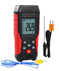 K Type Thermometer With Two Thermocouple Probes, Wide Range From -328F To 2501F, Backlit LCD Display shown with probes
