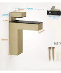 Two Pack Cabinet Shelf Clips Set Two Piece Hardware Bracket Wall Mount Frameless Glass Door Clamp Holder dimensions
